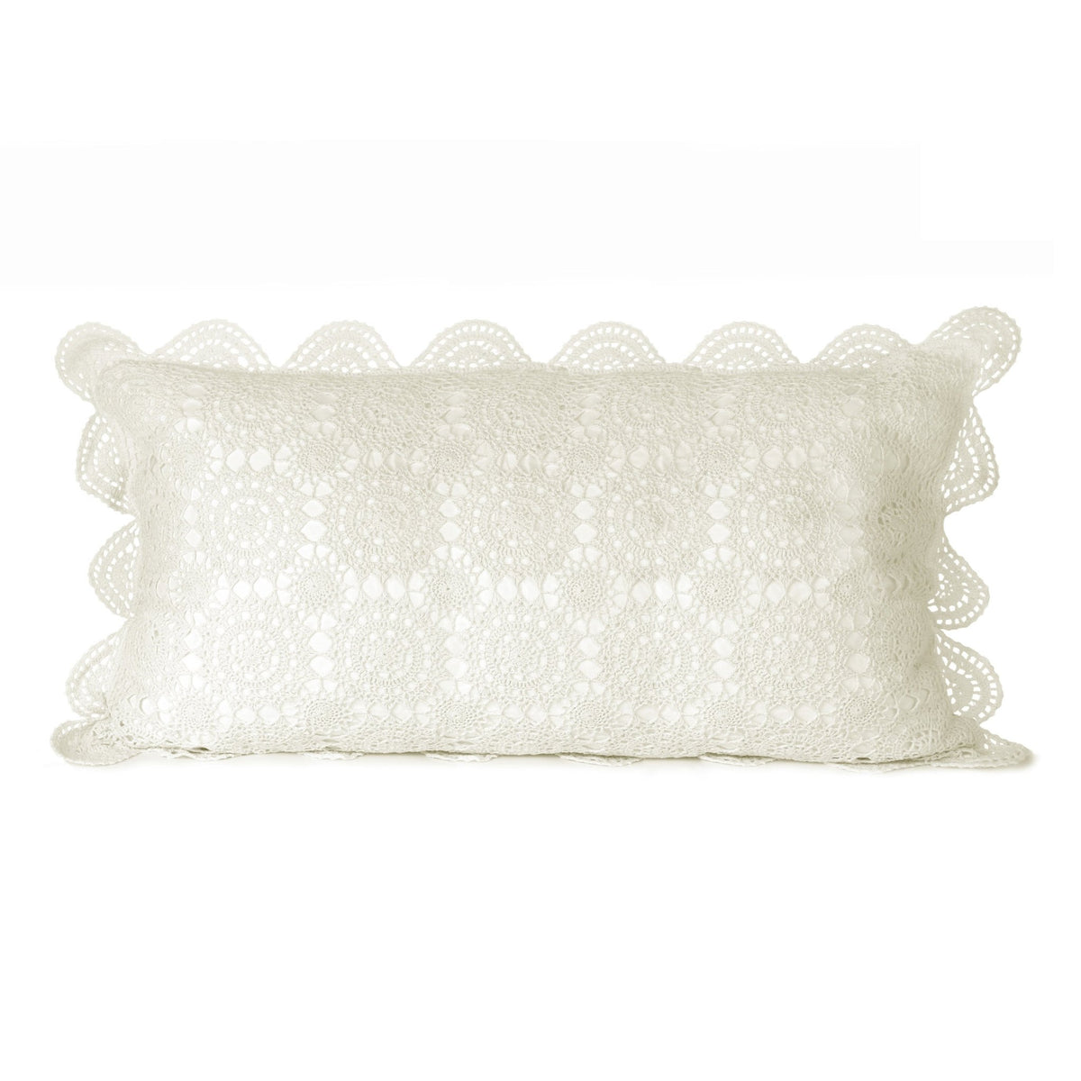 Hand Made Crochet Cotton Pillow Sham Pairs - Quahog Bay Bedding