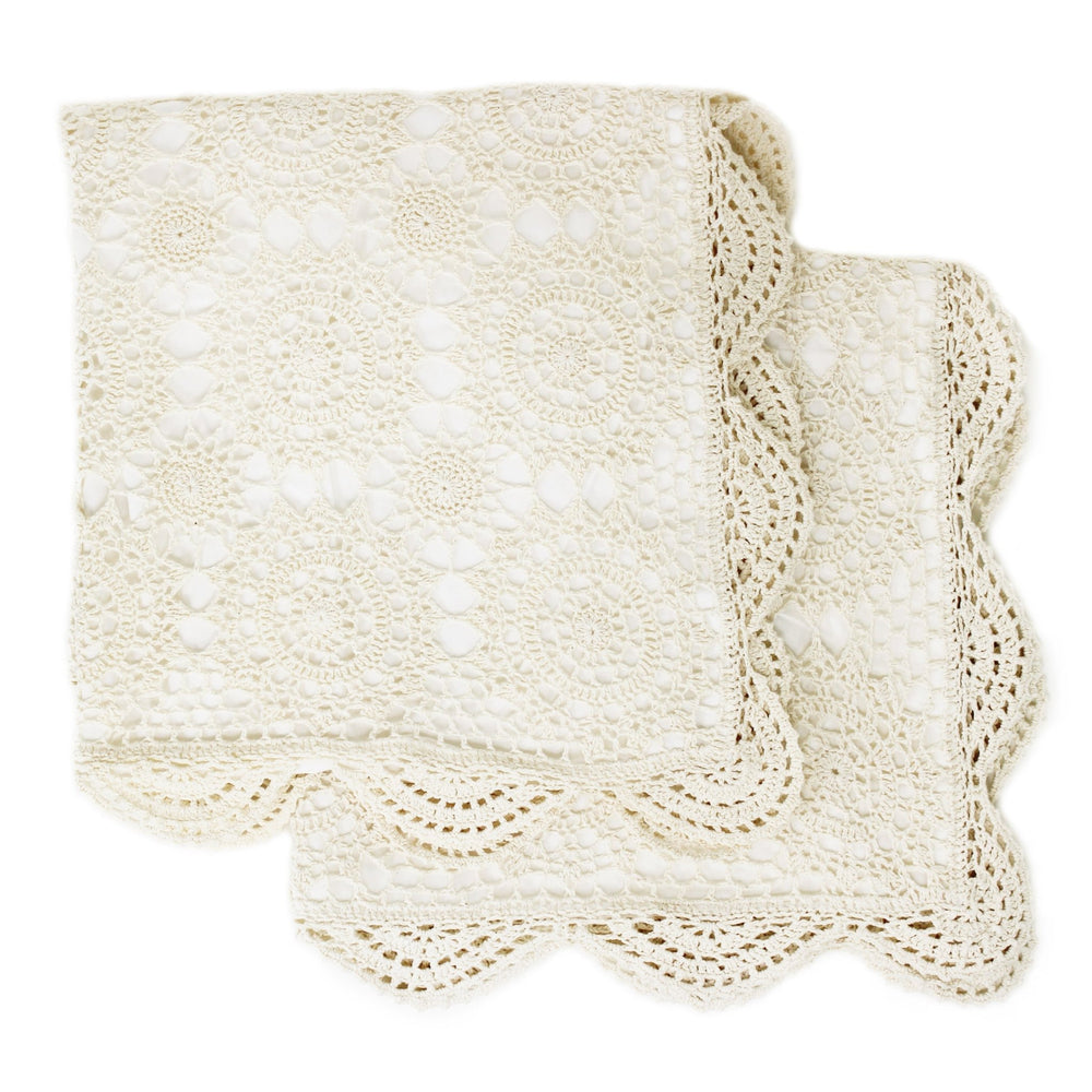 Hand Made Crochet Cotton Pillow Sham Pairs - Quahog Bay Bedding