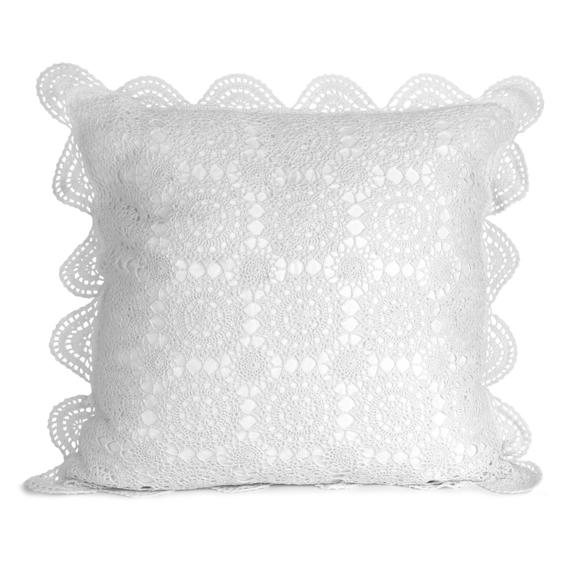 Hand Made Crochet Cotton Pillow Sham Pairs - Quahog Bay Bedding