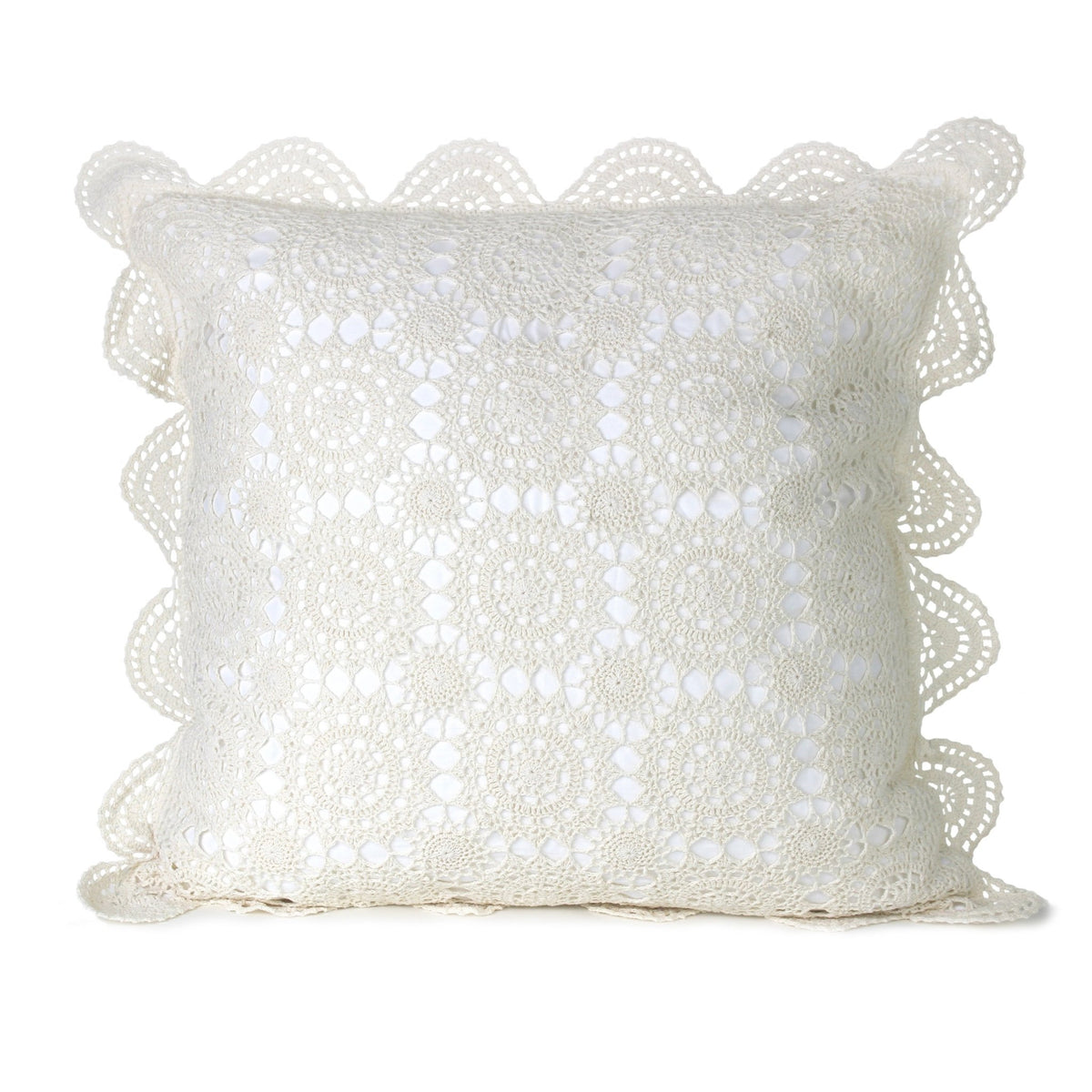 Hand Made Crochet Cotton Pillow Sham Pairs - Quahog Bay Bedding