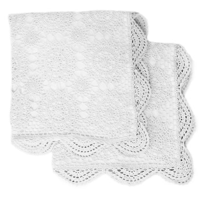 Hand Made Crochet Cotton Pillow Sham Pairs - Quahog Bay Bedding