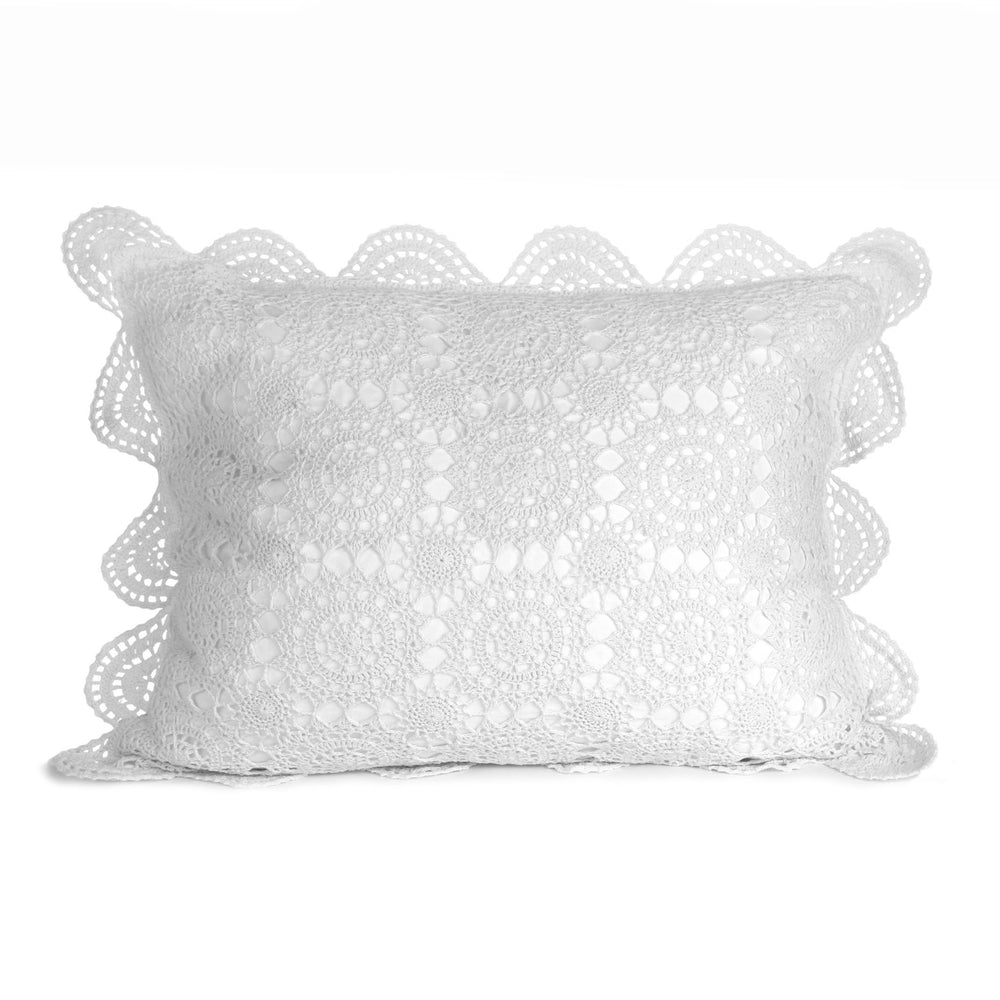 Hand Made Crochet Cotton Pillow Sham Pairs - Quahog Bay Bedding
