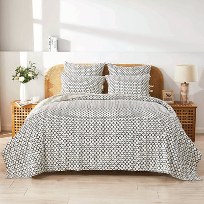 Hand Stitched Block Print Kantha Coverlets - Quahog Bay Bedding