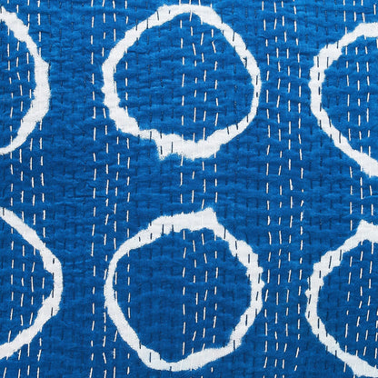 Hand Stitched Block Print Kantha Pillow Sham Pairs - Quahog Bay Bedding