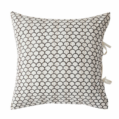 Hand Stitched Block Print Kantha Pillow Sham Pairs - Quahog Bay Bedding
