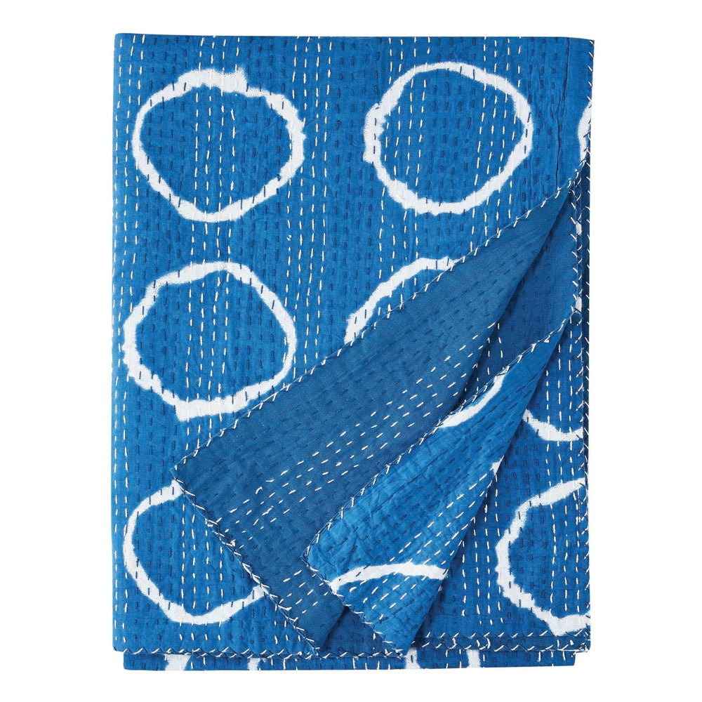 Hand Stitched Block Print Kantha Throws - Quahog Bay Bedding