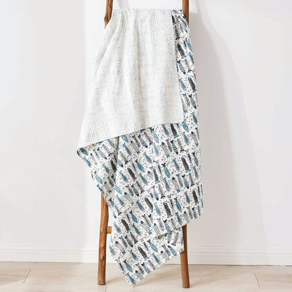 Hand Stitched Block Print Kantha Throws - Quahog Bay Bedding