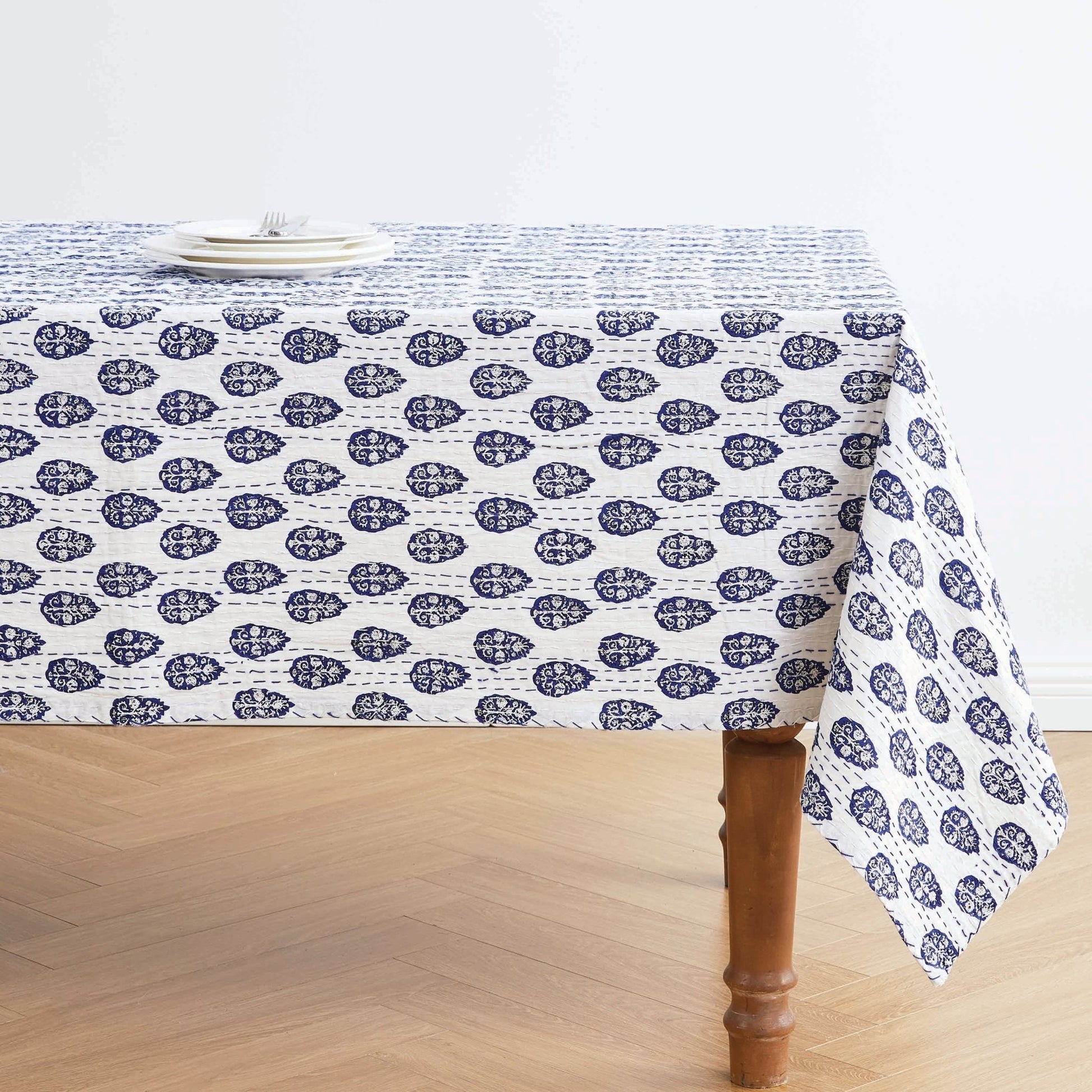 Hand Stitched Block Print Kantha Throws - Quahog Bay Bedding