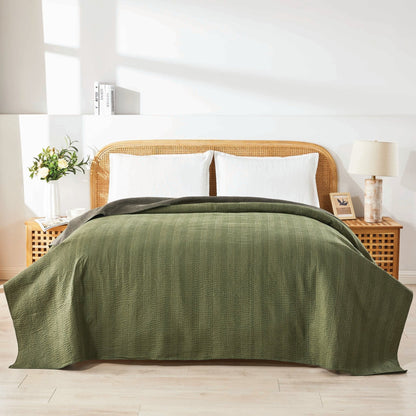 Hand Stitched Reversible Kantha Coverlets - Quahog Bay Bedding