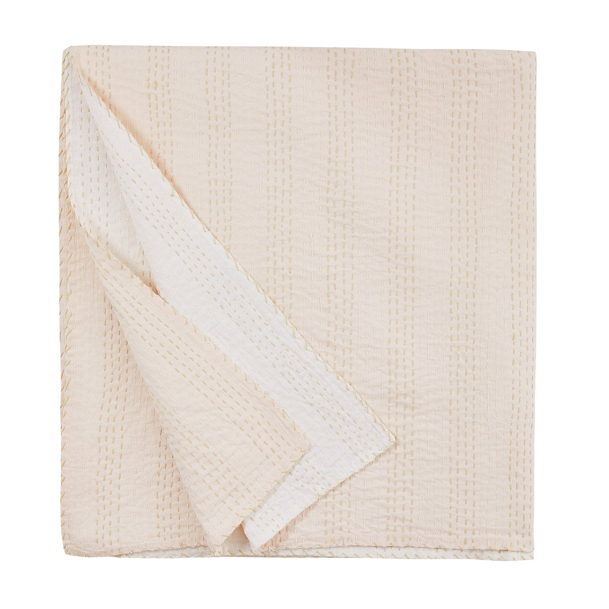 Hand Stitched Reversible Kantha Coverlets - Quahog Bay Bedding