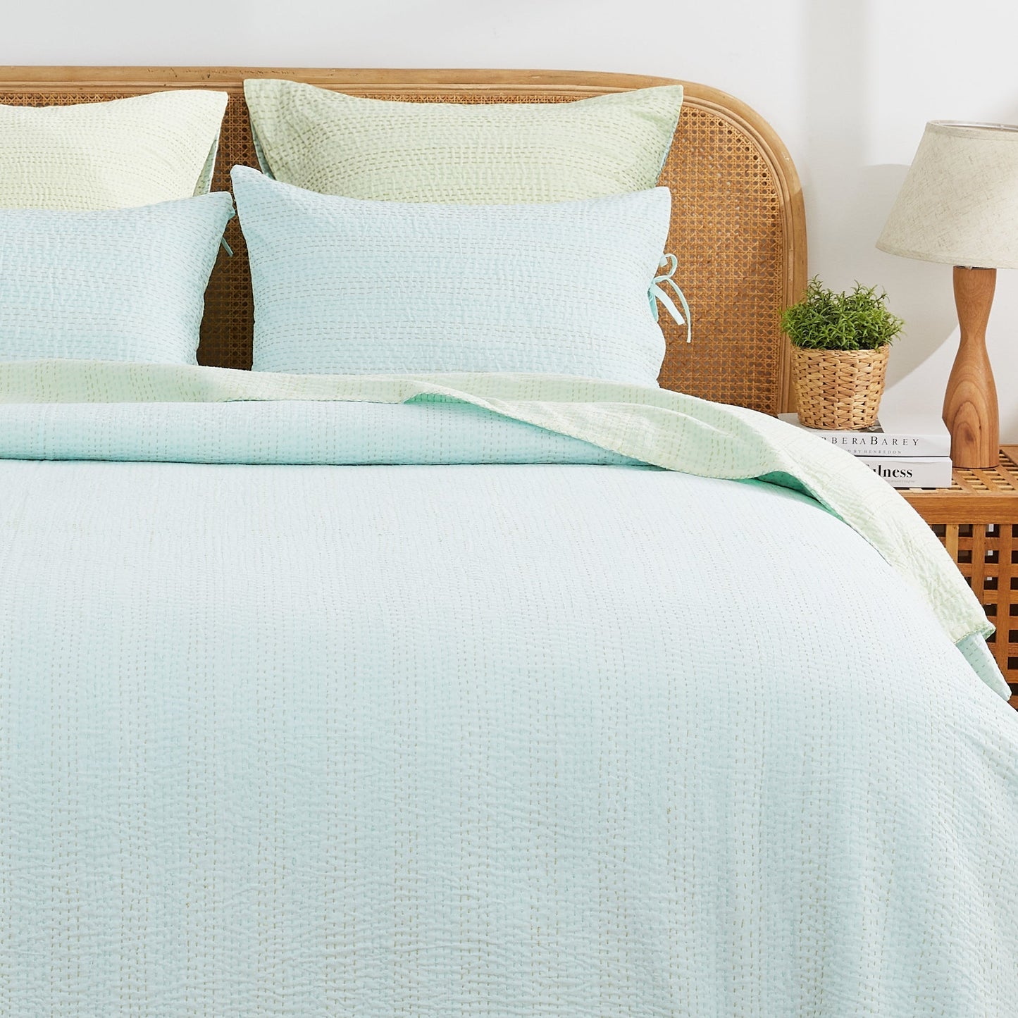 Hand Stitched Reversible Kantha Coverlets - Quahog Bay Bedding