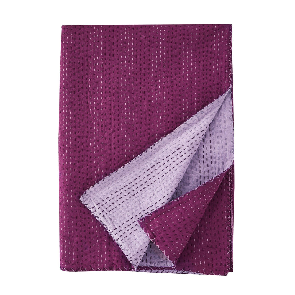 Hand Stitched Reversible Kantha Coverlets - Quahog Bay Bedding