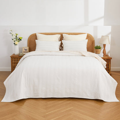 Hand Stitched Reversible Kantha Coverlets - Quahog Bay Bedding