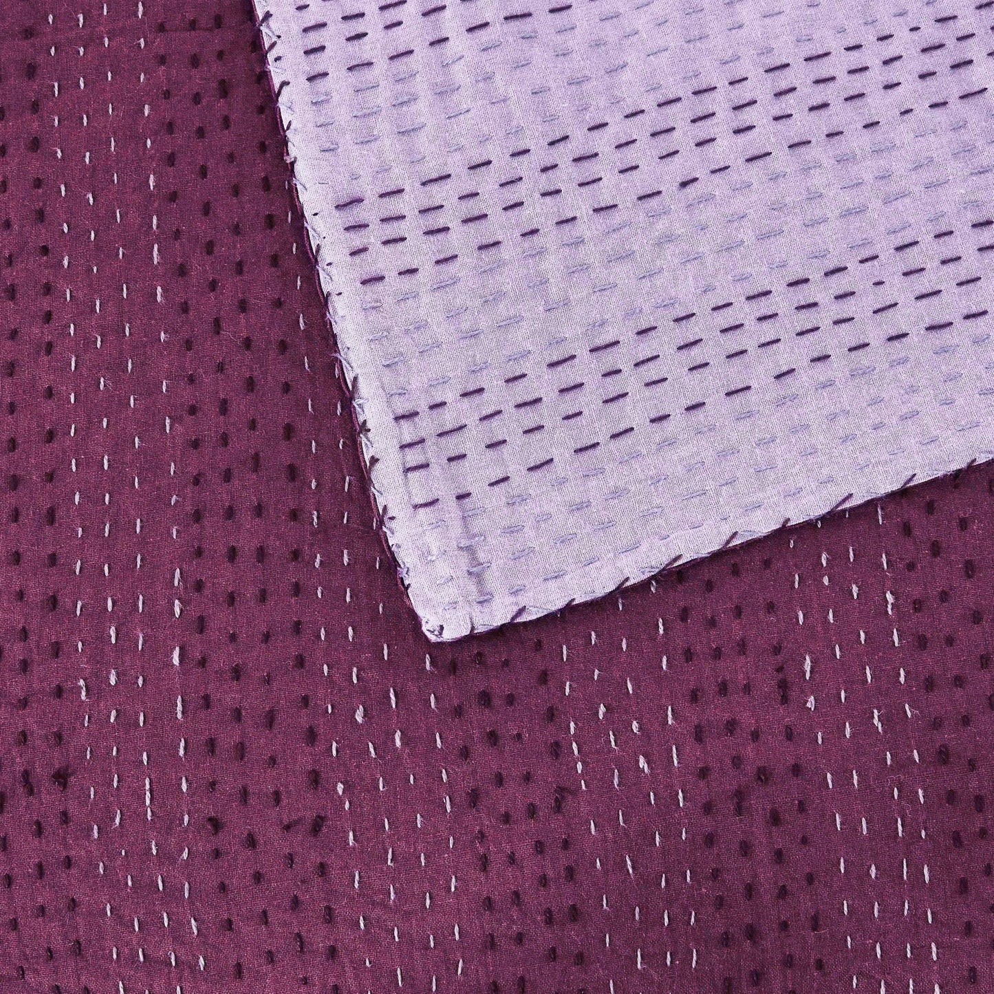 Hand Stitched Reversible Kantha Coverlets - Quahog Bay Bedding