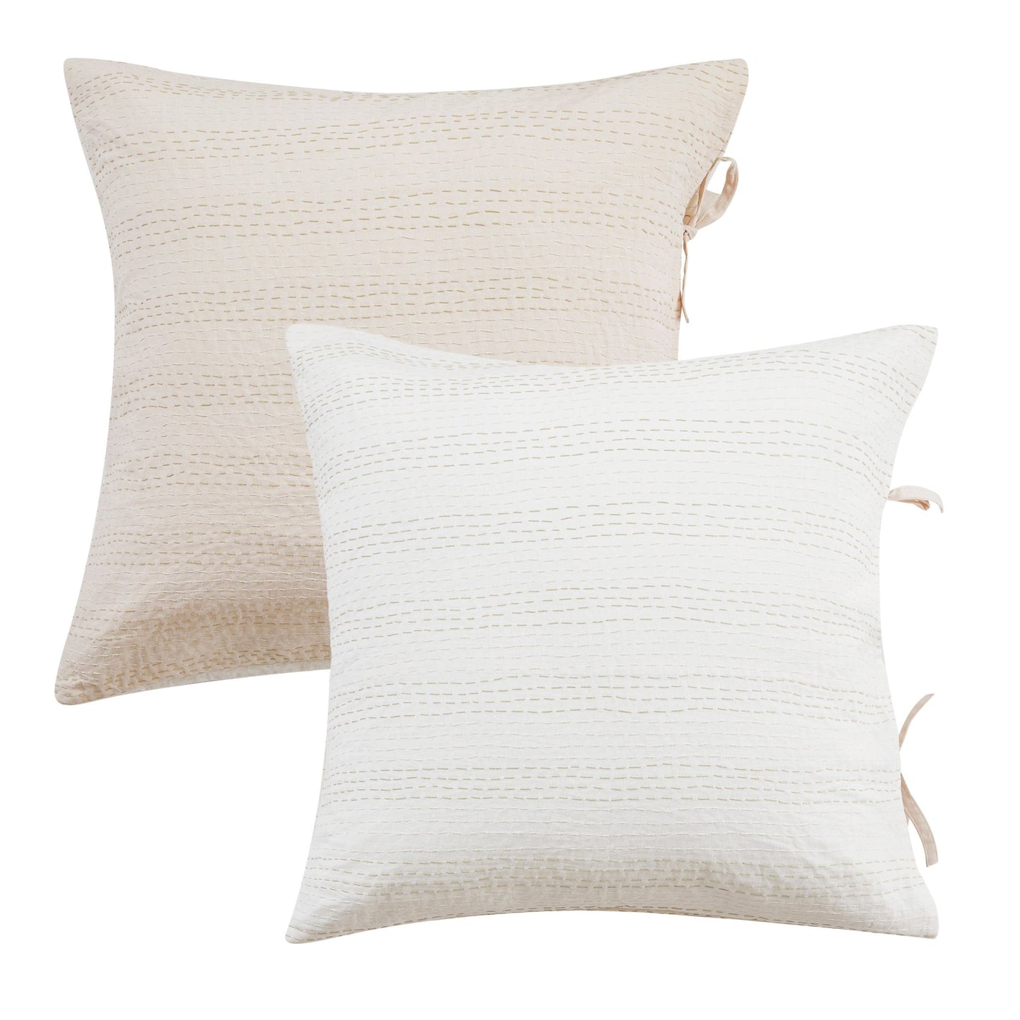 Hand Stitched Reversible Kantha Pillow Sham Pairs - Quahog Bay Bedding
