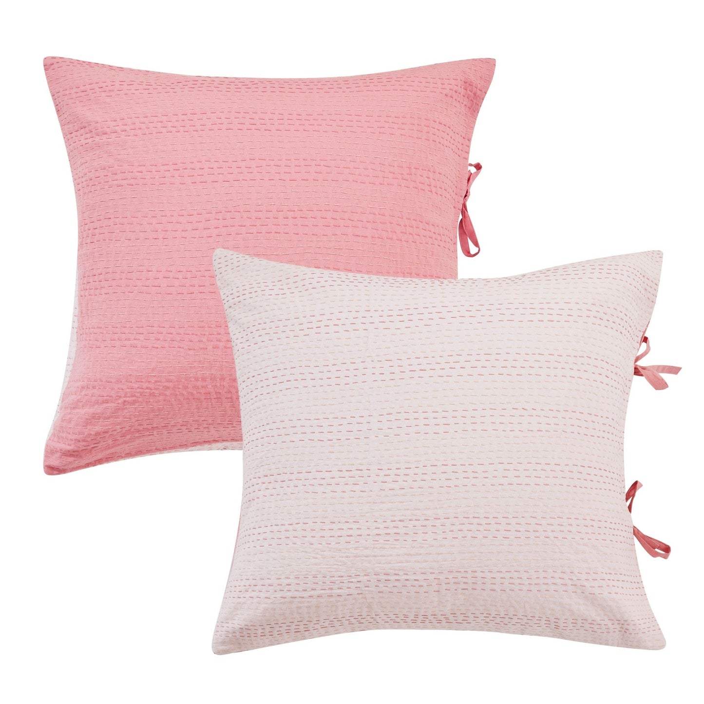Hand Stitched Reversible Kantha Pillow Sham Pairs - Quahog Bay Bedding