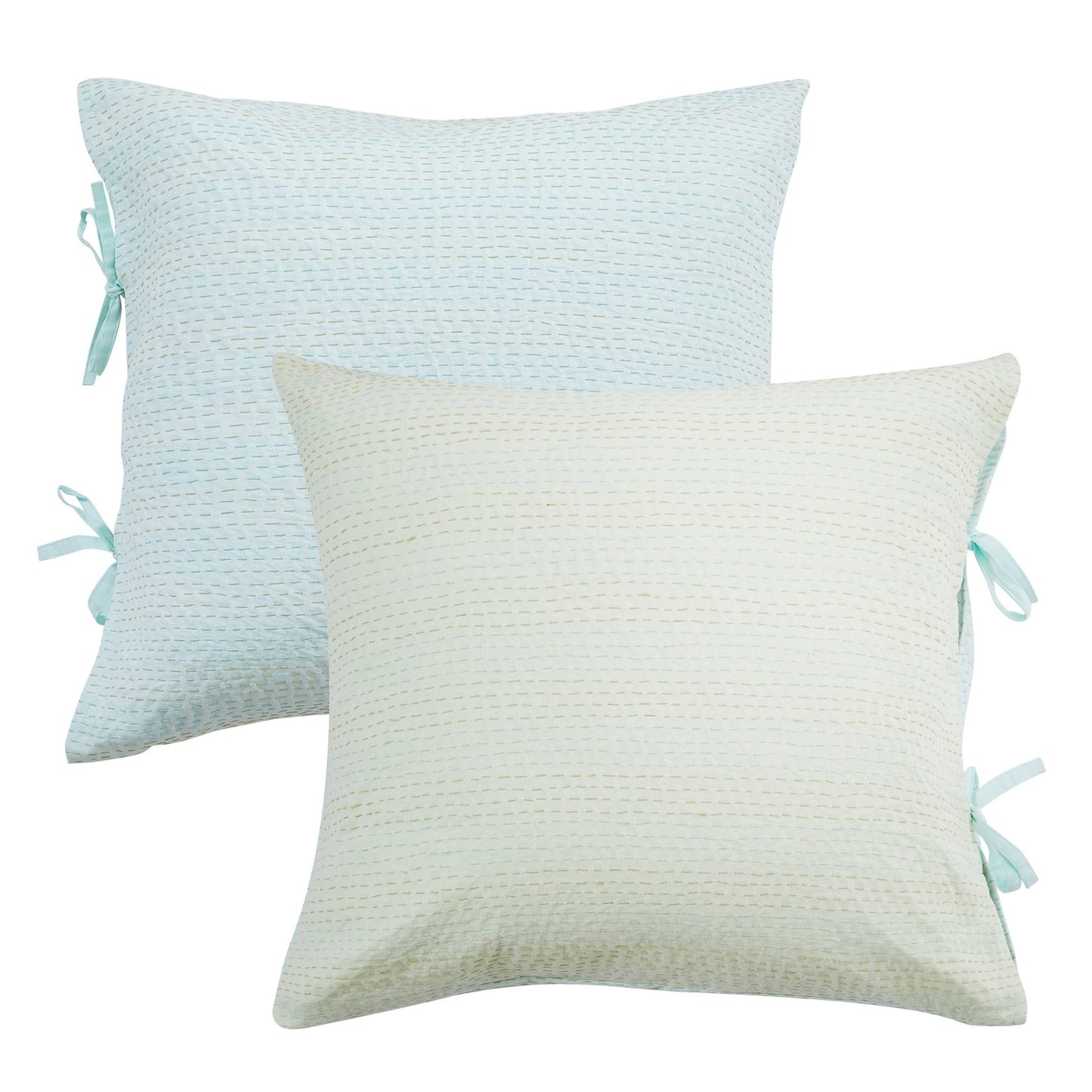 Hand Stitched Reversible Kantha Pillow Sham Pairs - Quahog Bay Bedding