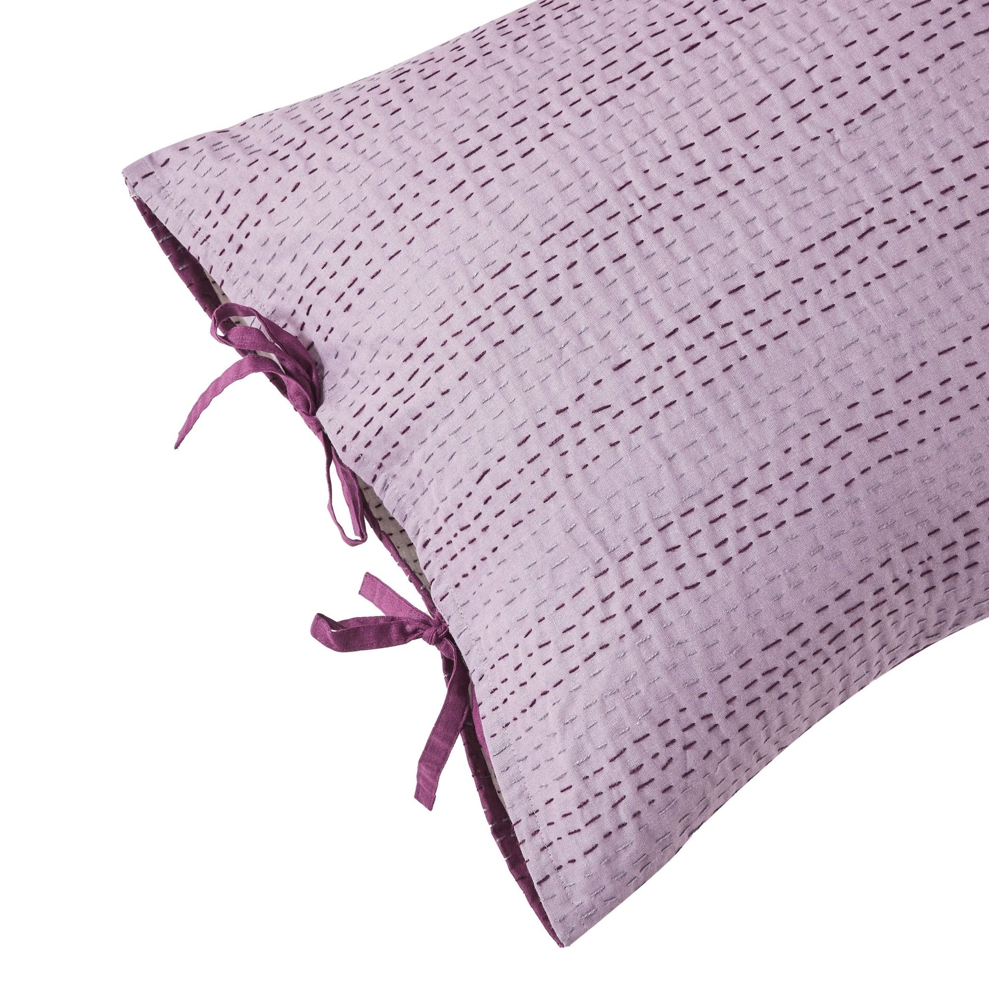 Hand Stitched Reversible Kantha Pillow Sham Pairs - Quahog Bay Bedding
