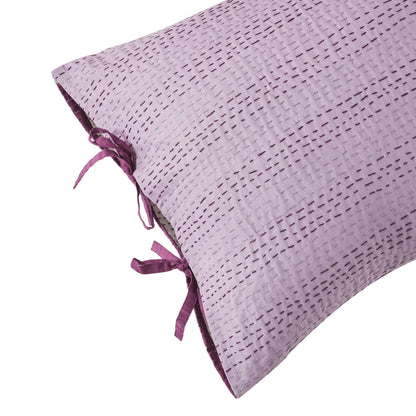 Hand Stitched Reversible Kantha Pillow Sham Pairs - Quahog Bay Bedding