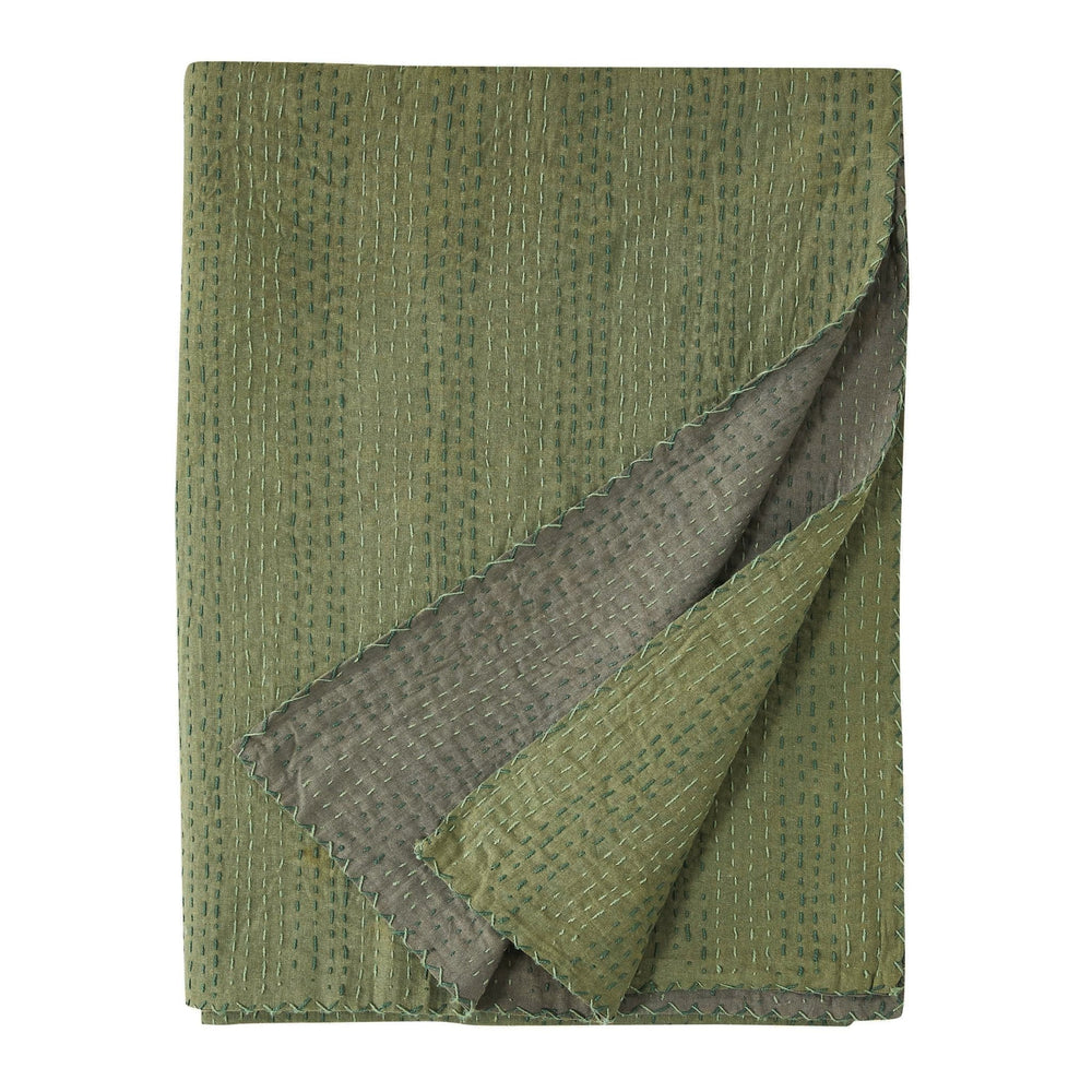 Hand Stitched Reversible Kantha Throws - Quahog Bay Bedding