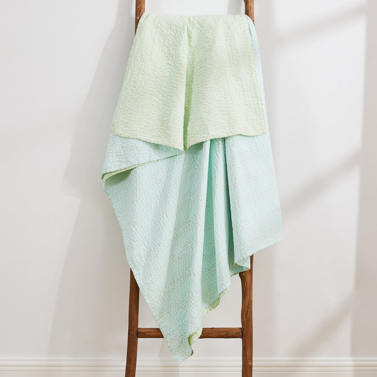 Hand Stitched Reversible Kantha Throws - Quahog Bay Bedding