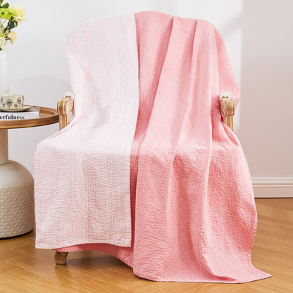 Hand Stitched Reversible Kantha Throws - Quahog Bay Bedding