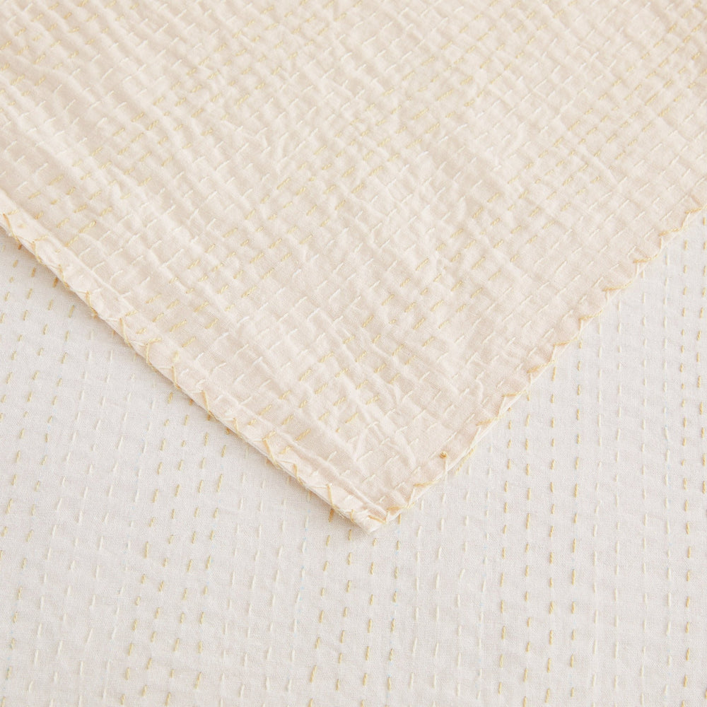 Hand Stitched Reversible Kantha Throws - Quahog Bay Bedding