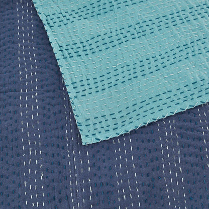 Hand Stitched Reversible Kantha Throws - Quahog Bay Bedding