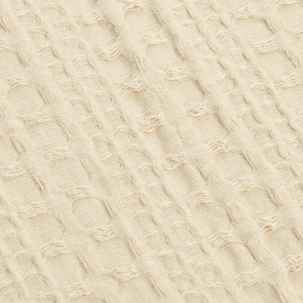 Haniya Solid Waffle Woven Cotton Textured Duvet Cover Set - Quahog Bay Bedding