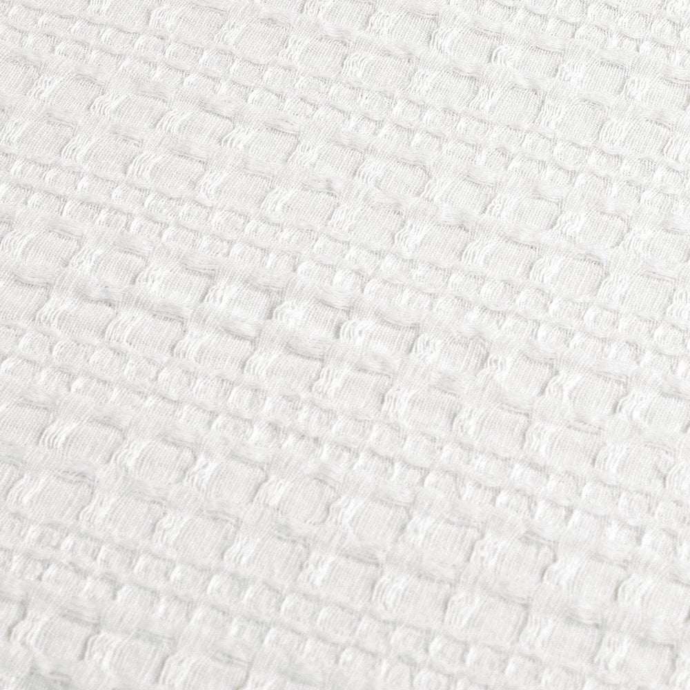 Haniya Solid Waffle Woven Cotton Textured Duvet Cover Set - Quahog Bay Bedding