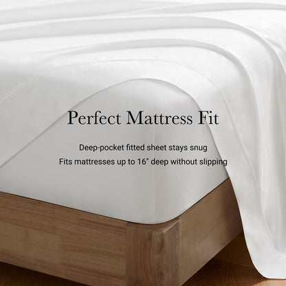 Harbor House 100% Egyptian Cotton Sateen Sheet Set - 400TC - Quahog Bay Bedding