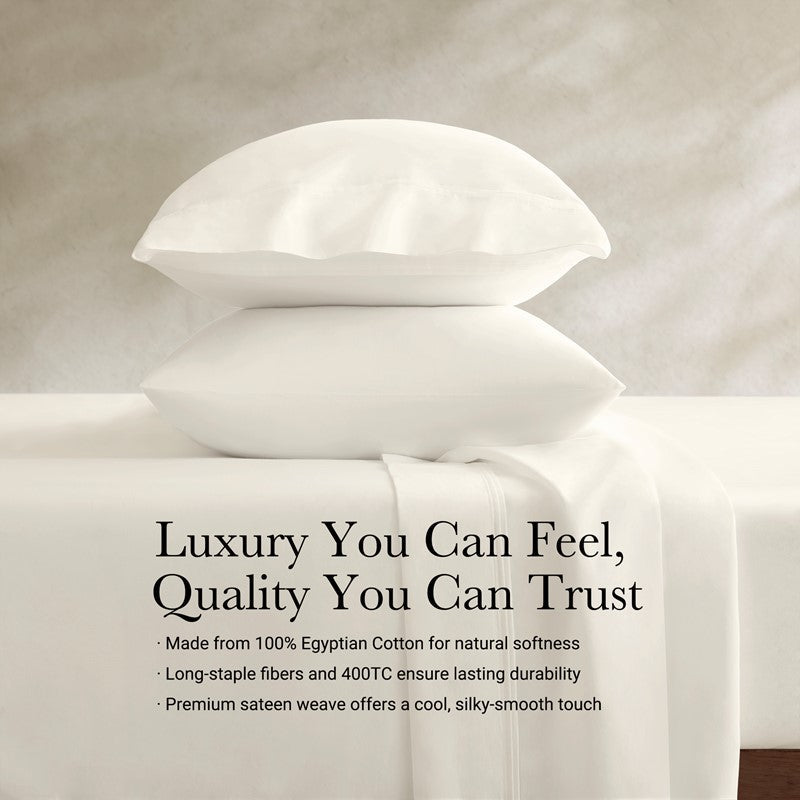 Harbor House 100% Egyptian Cotton Sateen Sheet Set - 400TC - Quahog Bay Bedding