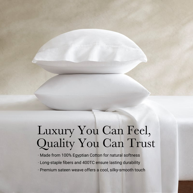 Harbor House 100% Egyptian Cotton Sateen Sheet Set - 400TC - Quahog Bay Bedding