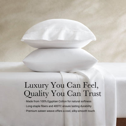 Harbor House 100% Egyptian Cotton Sateen Sheet Set - 400TC - Quahog Bay Bedding