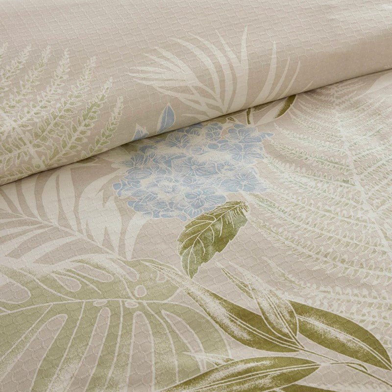 Harbor House Kiawah Island Coastal Cotton Comforter Set with Throw Pillow 6PC - Taupe - Quahog Bay Bedding