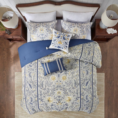 Harbor House Livia Nautical And Coastal Comforter Set - Cotton - 6PC - Quahog Bay Bedding