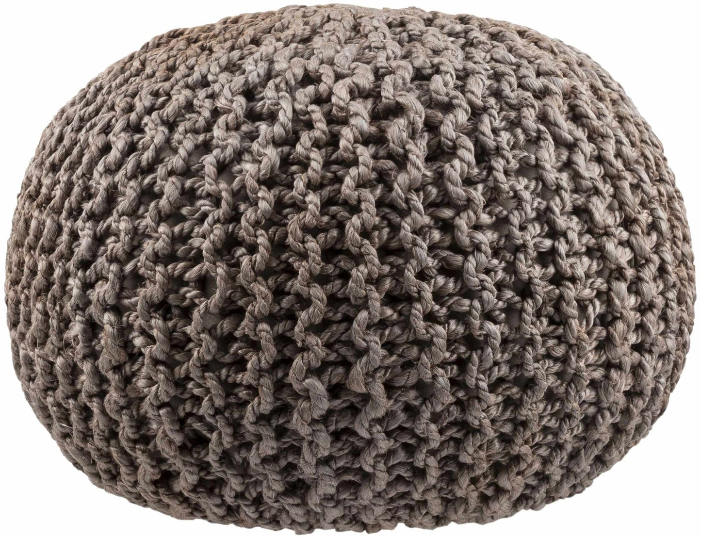 Hauenstein Knitted Jute Pouf - Quahog Bay Bedding