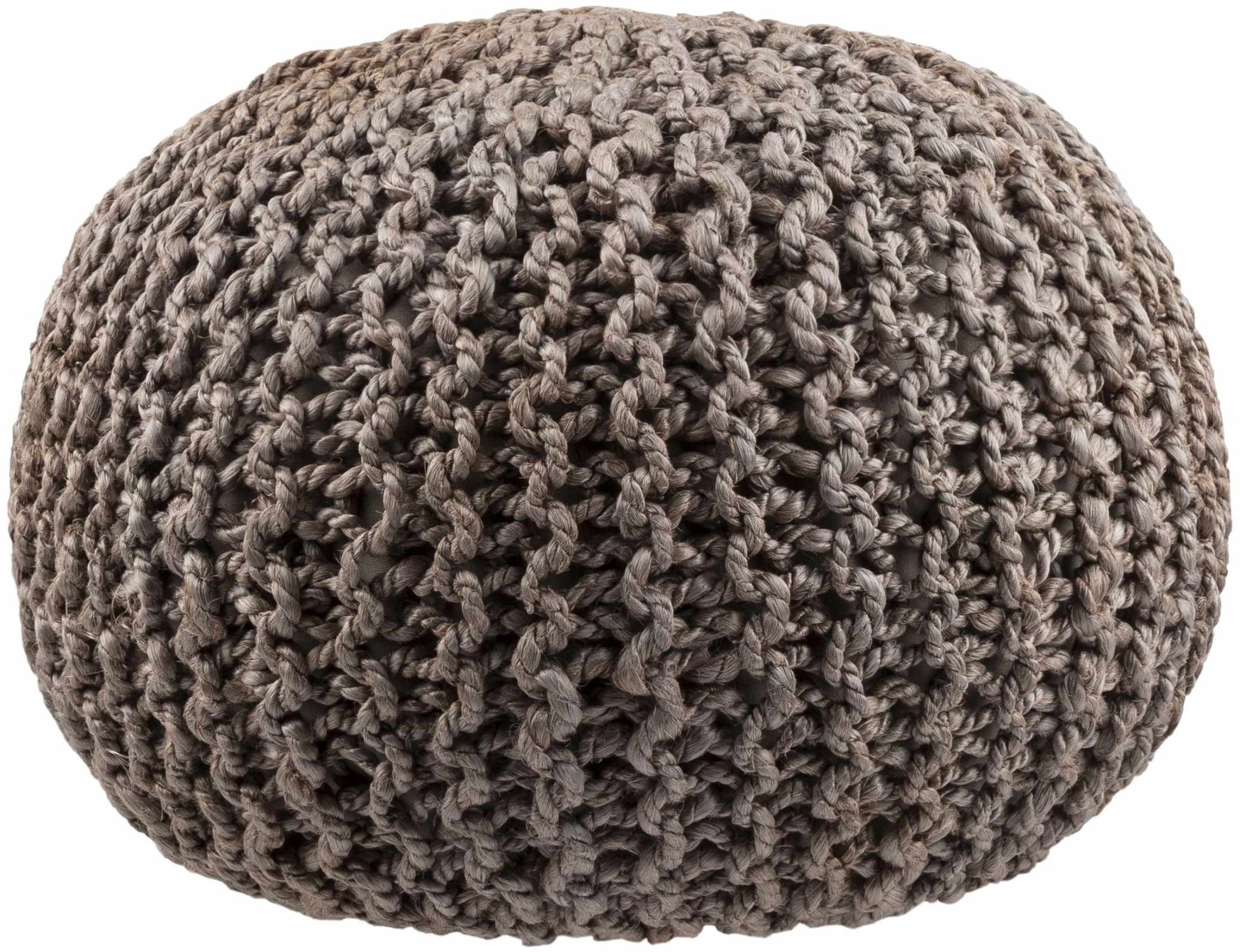 Hauenstein Knitted Jute Pouf - Quahog Bay Bedding