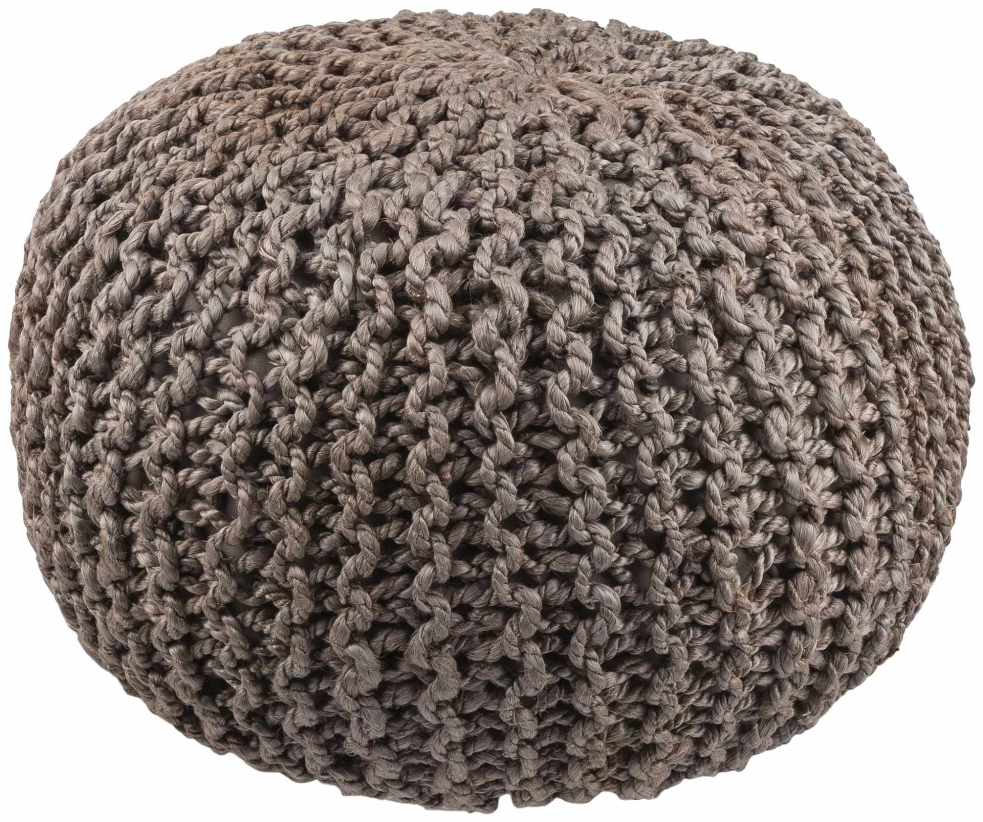 Hauenstein Knitted Jute Pouf - Quahog Bay Bedding