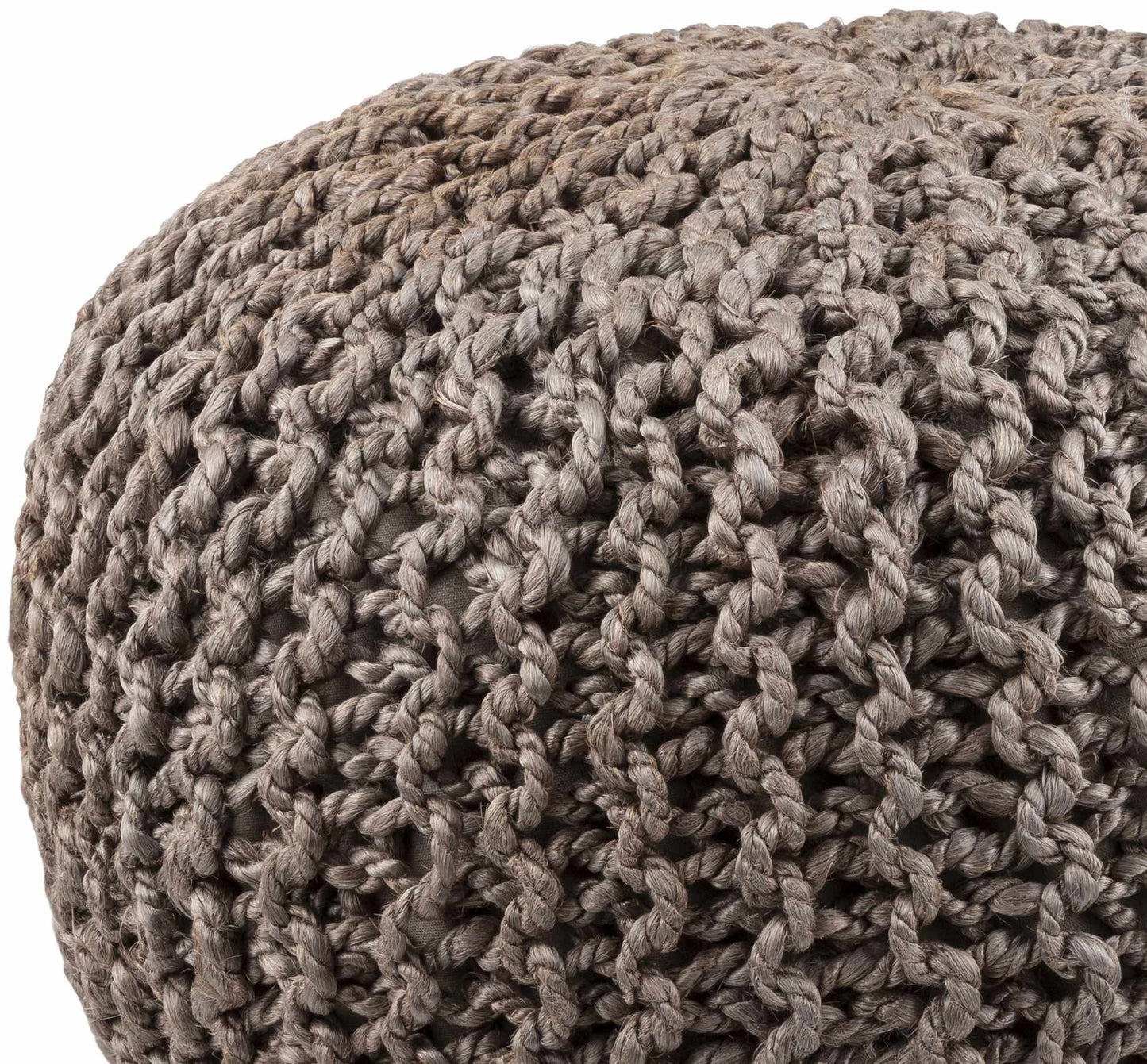 Hauenstein Knitted Jute Pouf - Quahog Bay Bedding