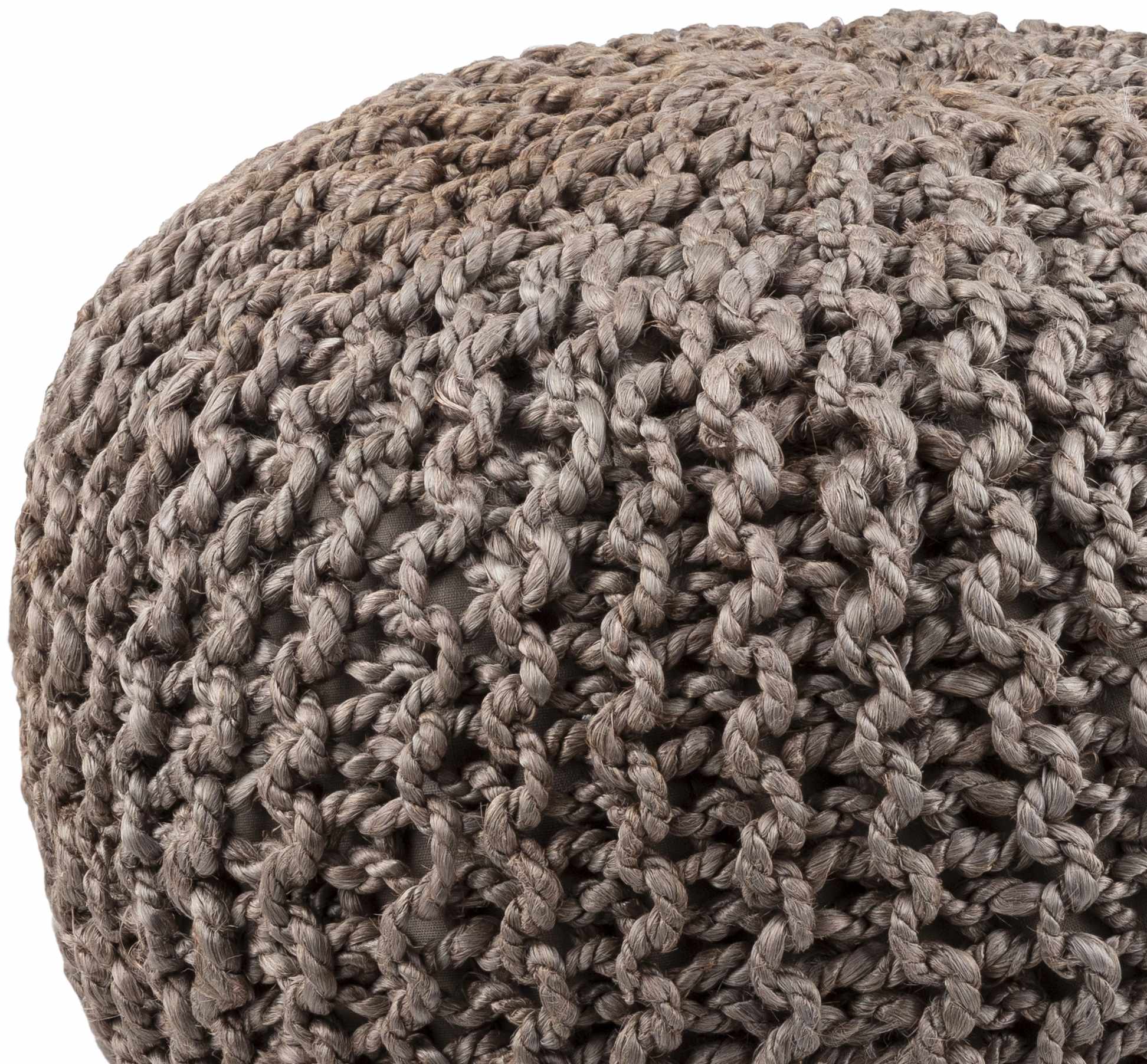 Hauenstein Knitted Jute Pouf - Quahog Bay Bedding