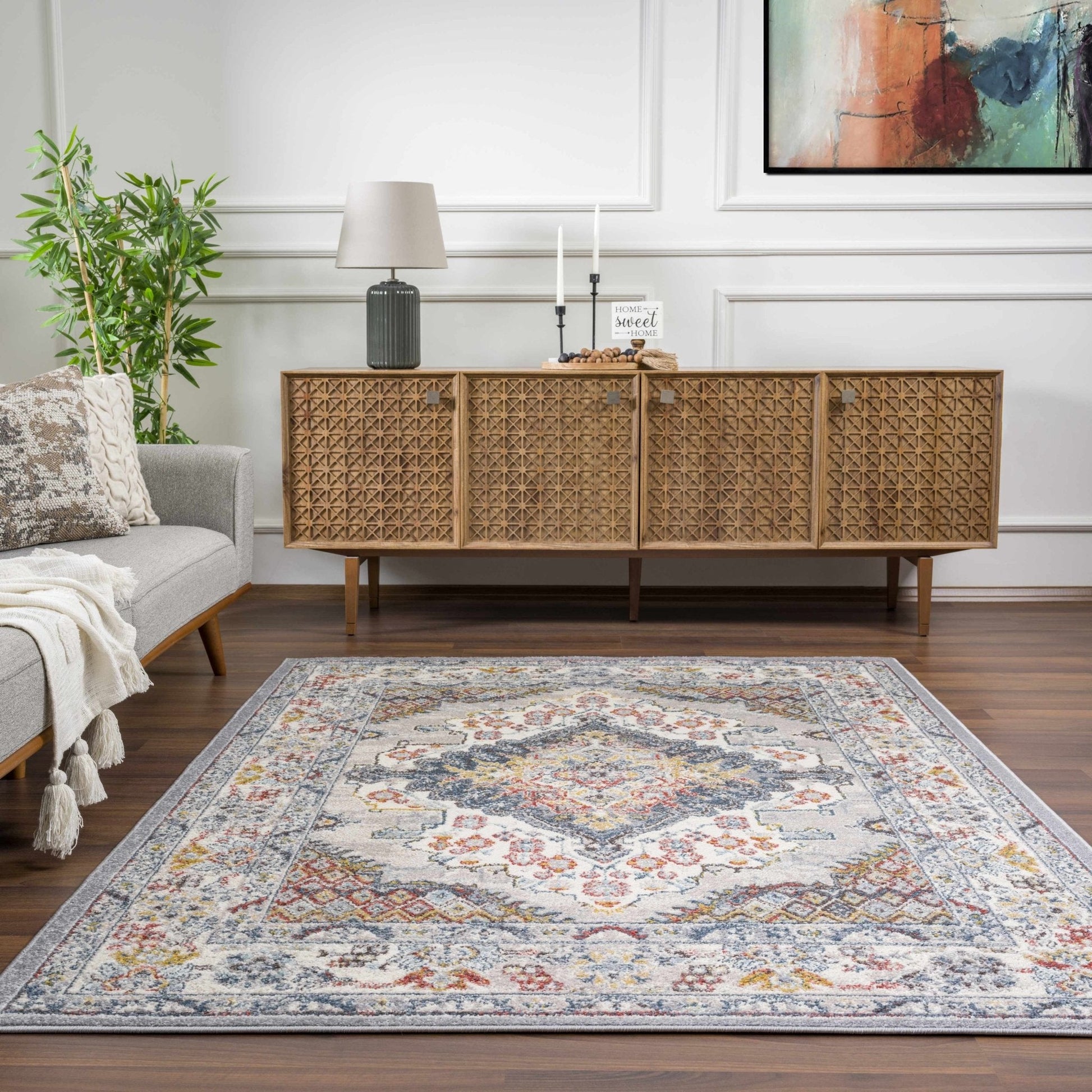 Haymond Taupe & Cream Area Rug - Medium Pile - Quahog Bay Bedding