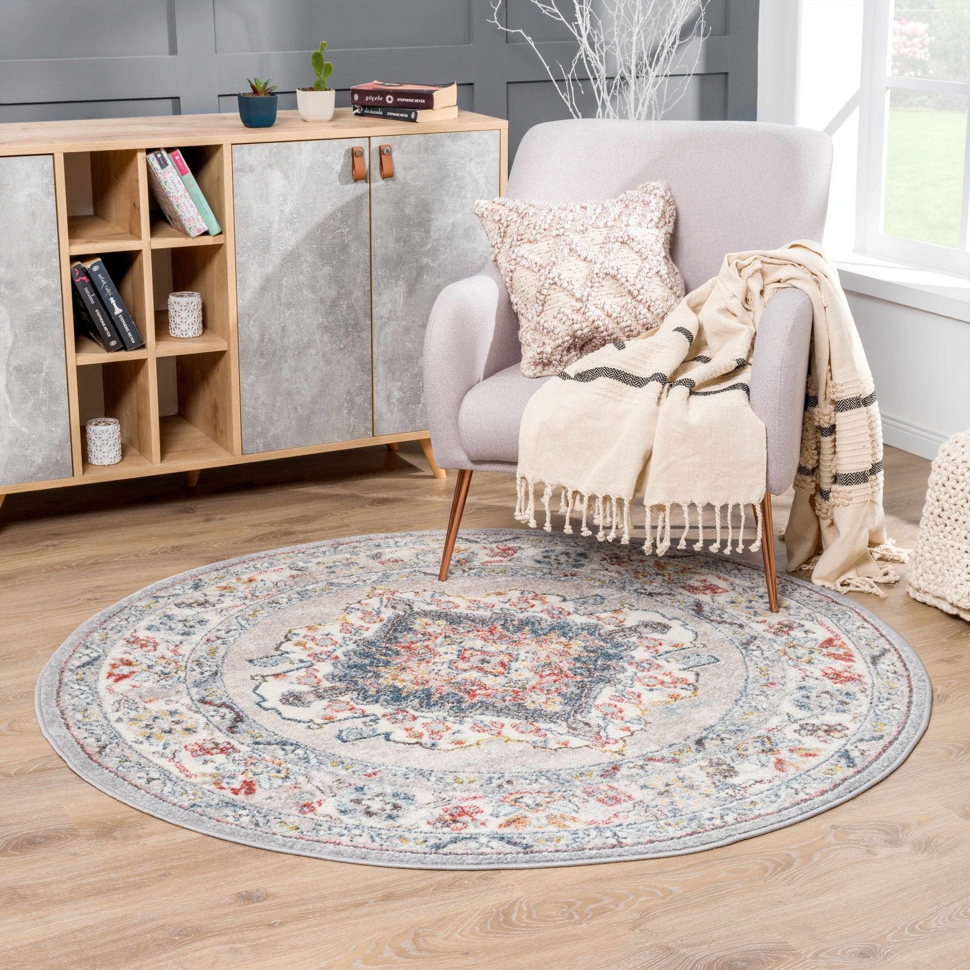 Haymond Taupe & Cream Area Rug - Medium Pile - Quahog Bay Bedding