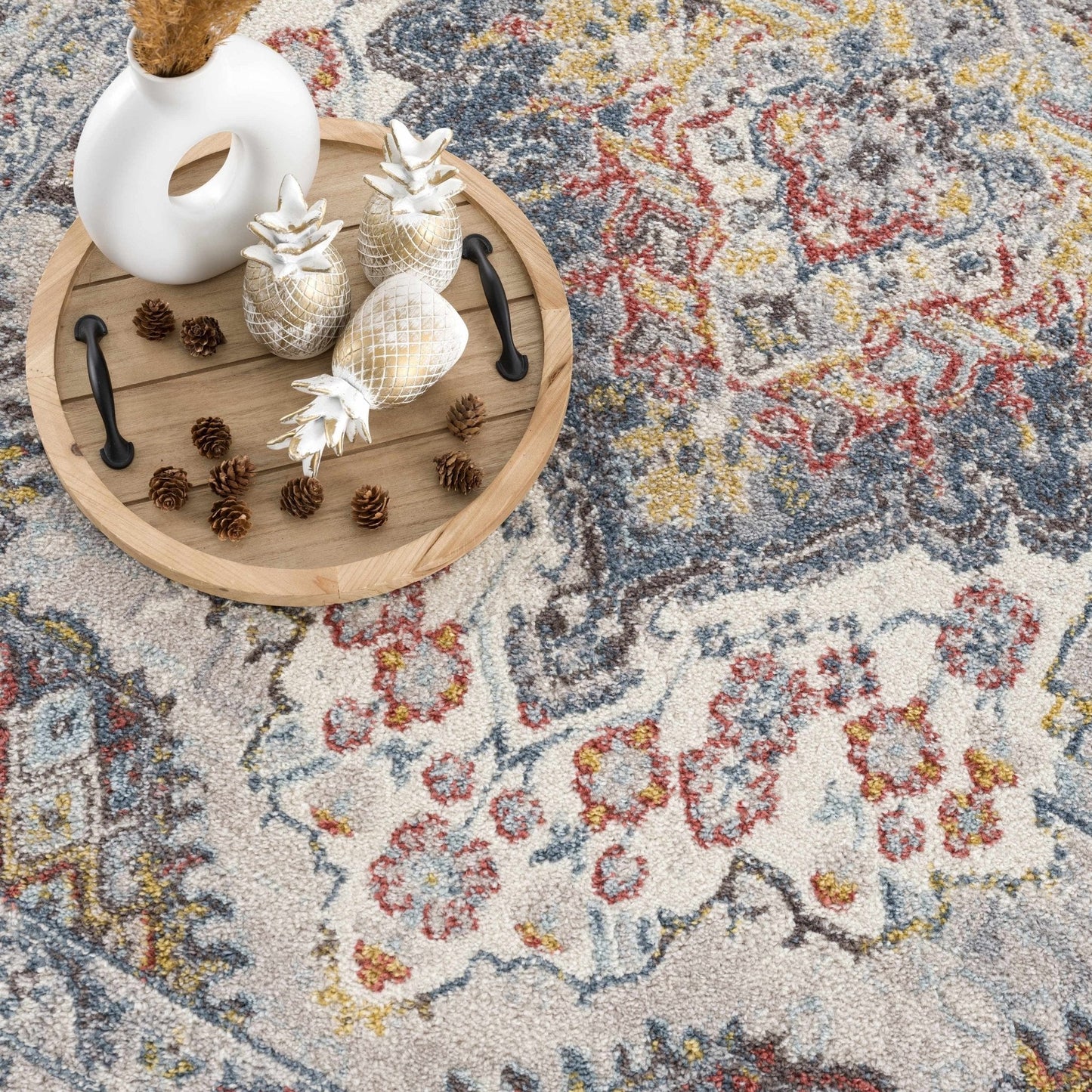 Haymond Taupe & Cream Area Rug - Medium Pile - Quahog Bay Bedding