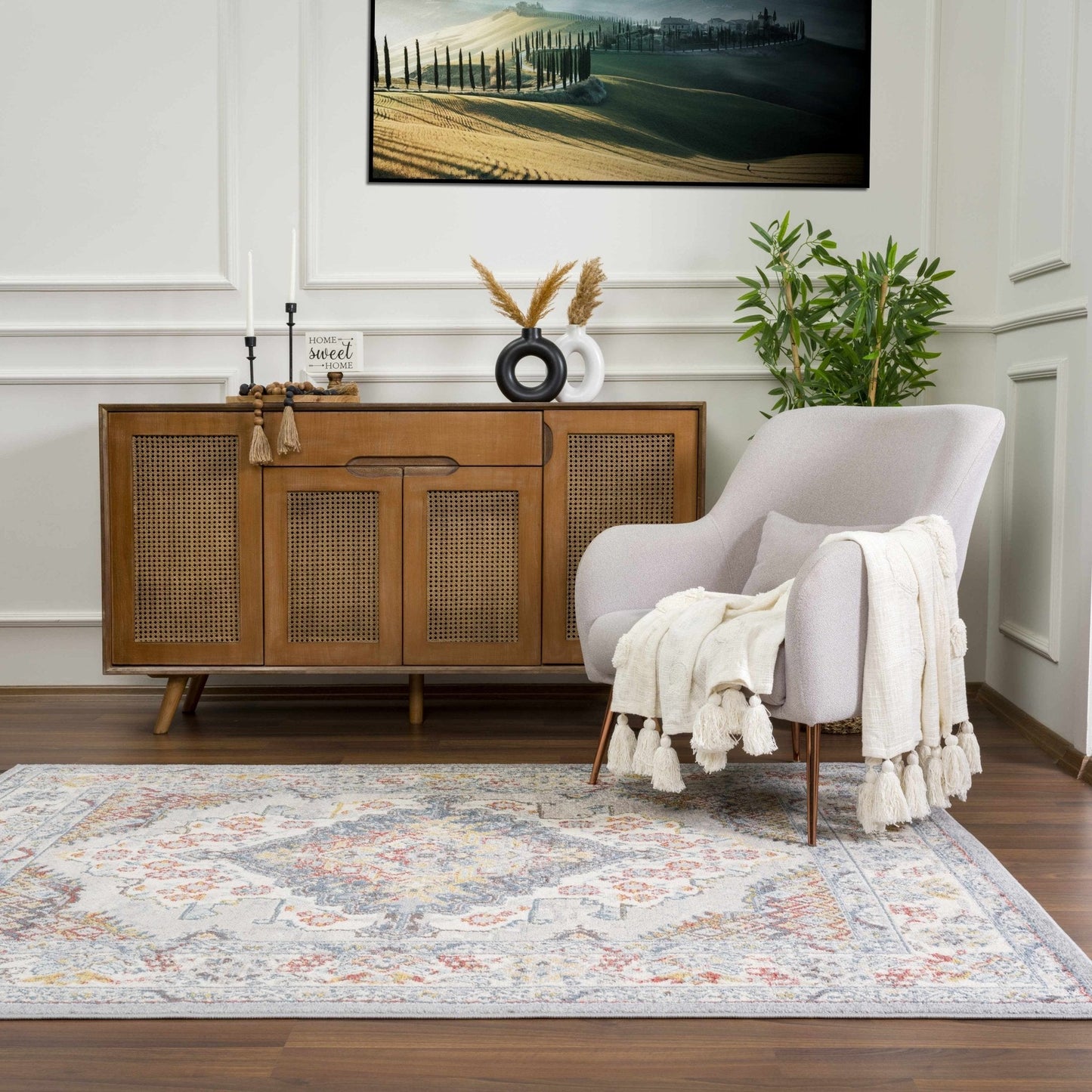 Haymond Taupe & Cream Area Rug - Medium Pile - Quahog Bay Bedding