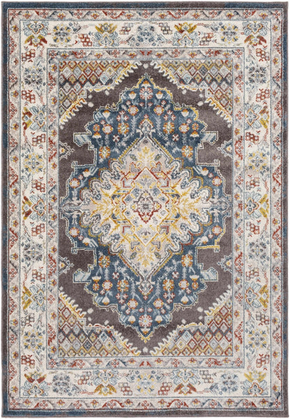 Haymond Brown Medallion Area Rug - Quahog Bay Bedding