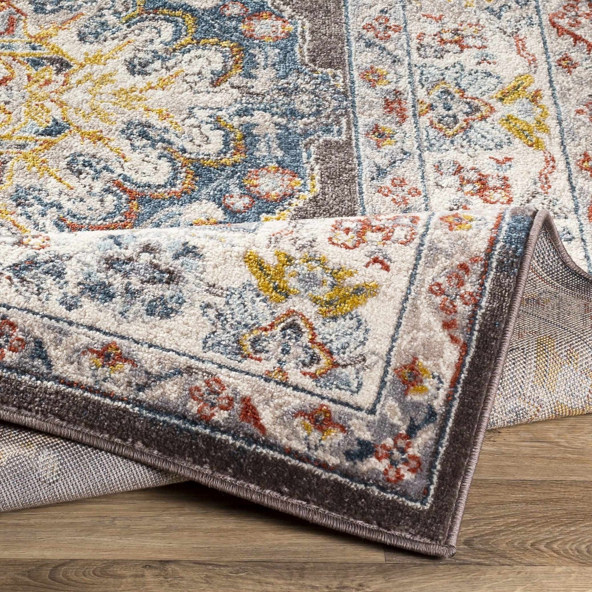 Haymond Brown Medallion Area Rug - Quahog Bay Bedding