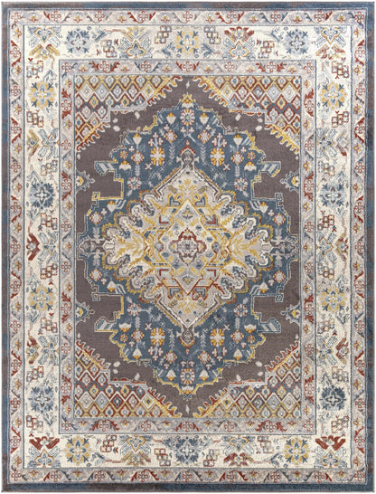 Haymond Brown Medallion Area Rug - Quahog Bay Bedding