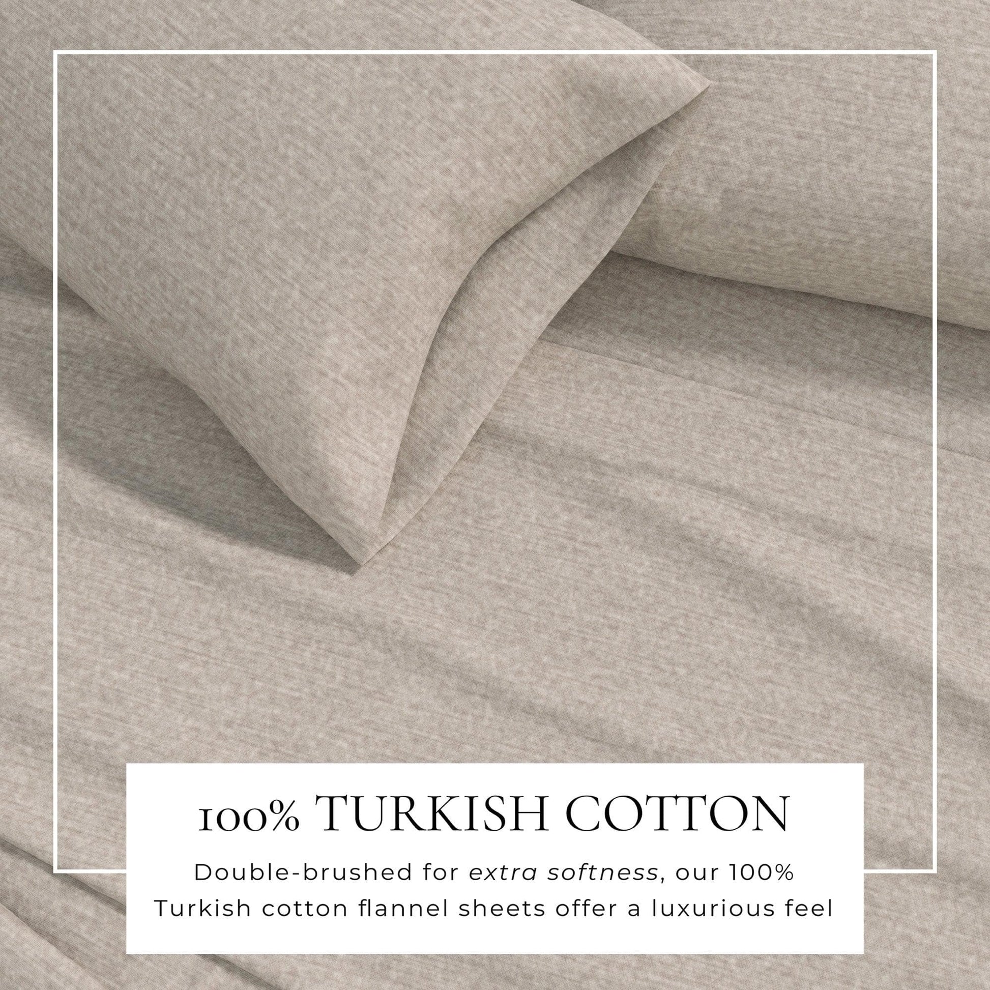 Heathered Solid Cotton Blend Flannel Sheets - Solid Cotton Flannel Sheets - Quahog Bay Bedding