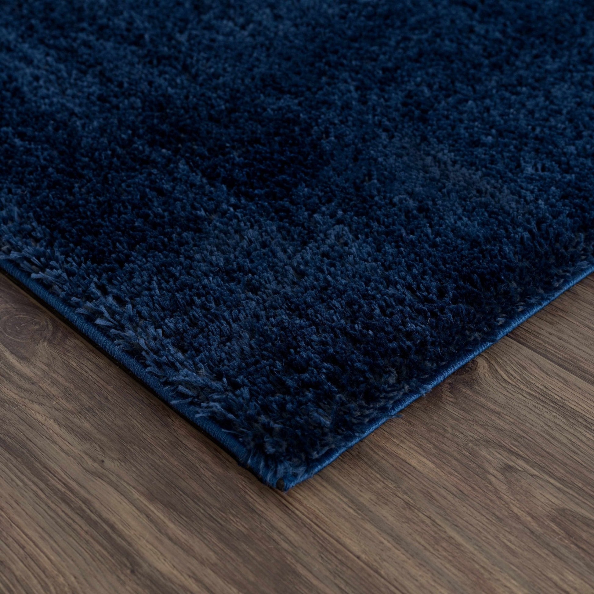 Heavenly Solid Navy Blue Shag Rug - Clearance - Quahog Bay Bedding